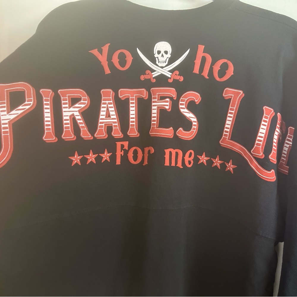 Spirit Jersey Skull Sword ”Yo Ho Pirates Life For Me” Long Sleeve Unisex Shirt M - Picture 8 of 15